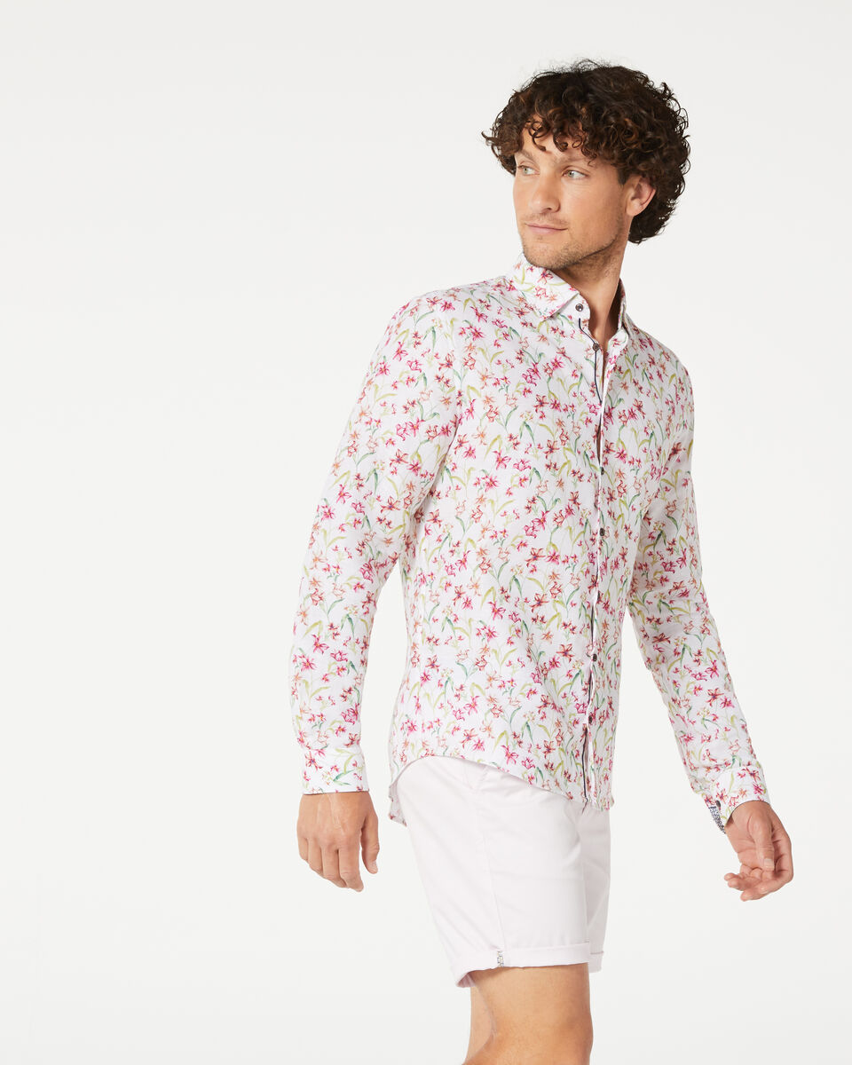 Malfa Shirt, White/Pink, hi-res